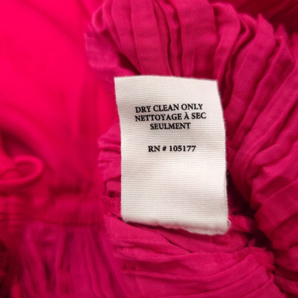 Ulla Johnson Midi Dress Orla Satin Pleated Sleeveless Hot Pink New No Tags - Picture 11 of 15
